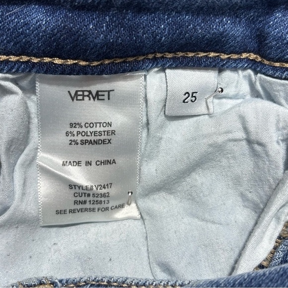 Vervet Jeans Womens 25 Special Affair High Rise Slim Ankle Casual Stretch V2417 - Picture 3 of 4